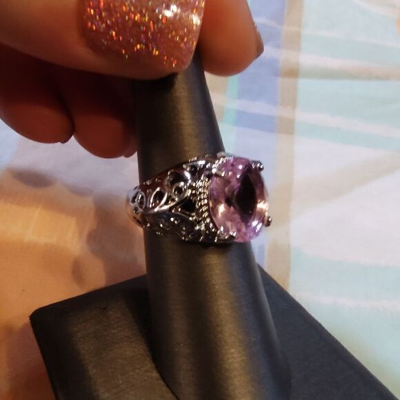 Stainless steel silver fashion ring, size 7 - Picture 4 of 10